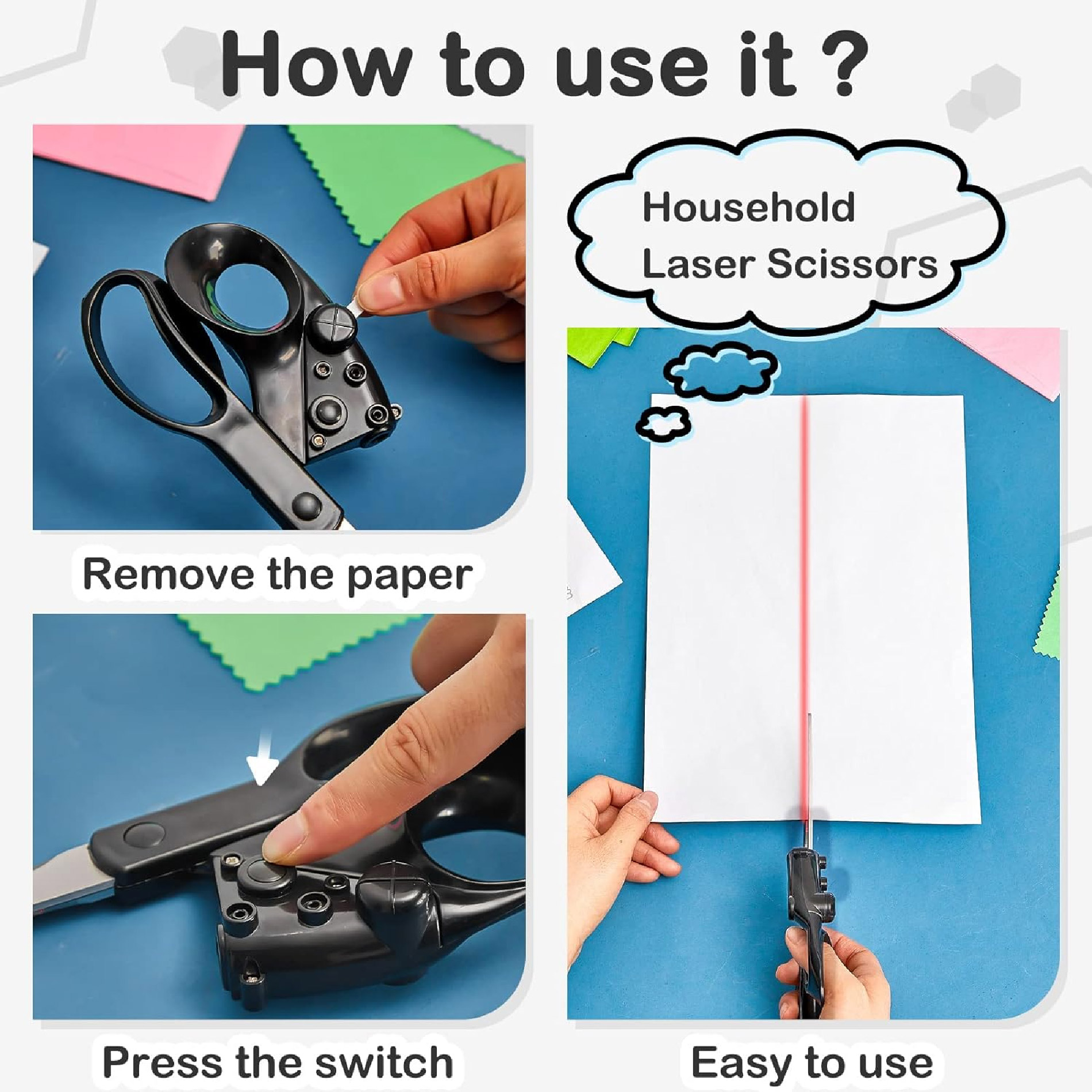 Miniatura 6 de Tijeras Con Guia Láser Profesionales